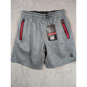 Spyder Active Mens Shorts Size Small Gray Stretch Breathable Performance Acetive